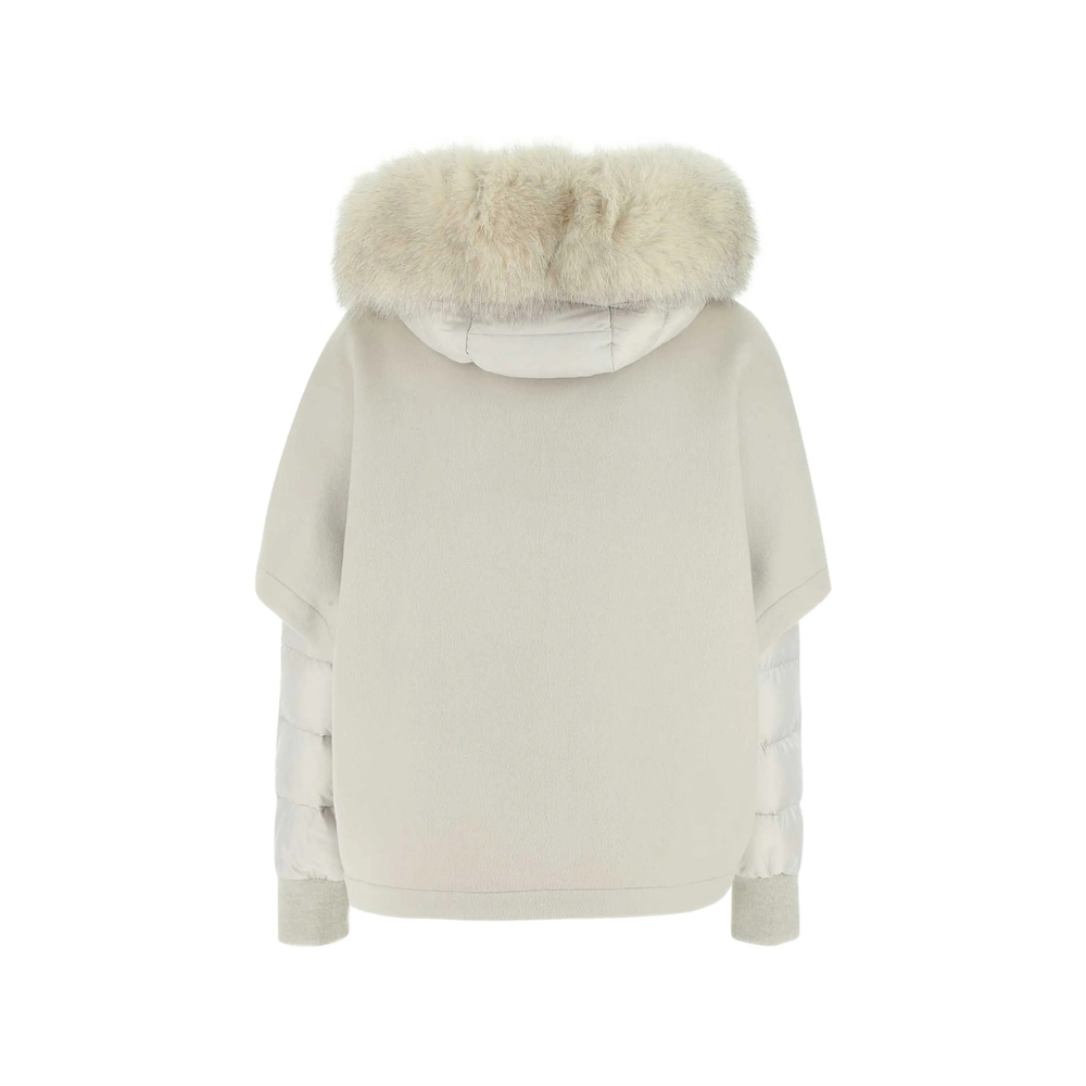 Light Grey Polyester Pegaso Down Jacket