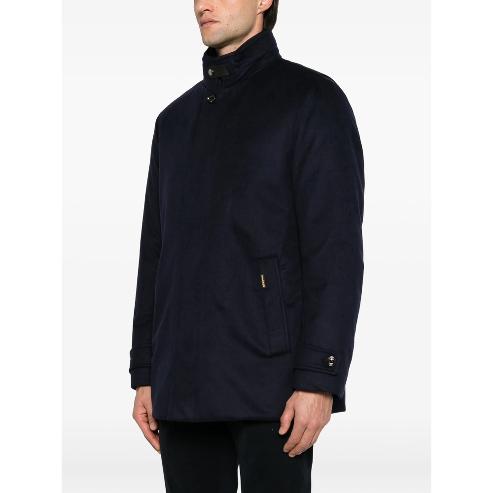 High-Neck Buttoned Jacket