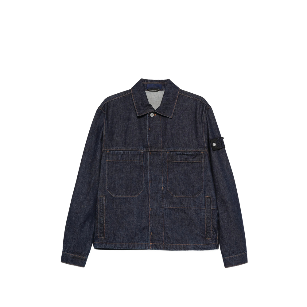 Stone Island Denim 4100006 Indigo Denim-rinsed Coach Jacket