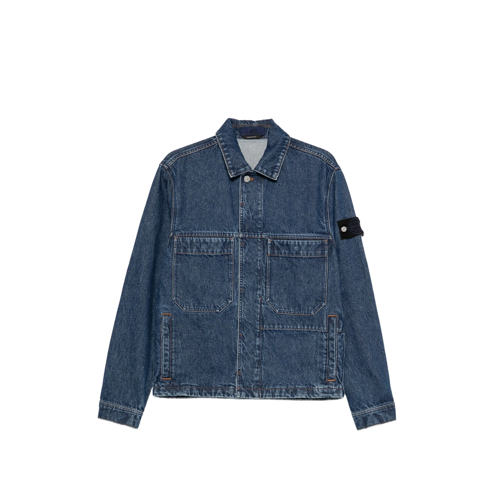 4100006 Indigo Denim-Medium Grainy Wash Jacket