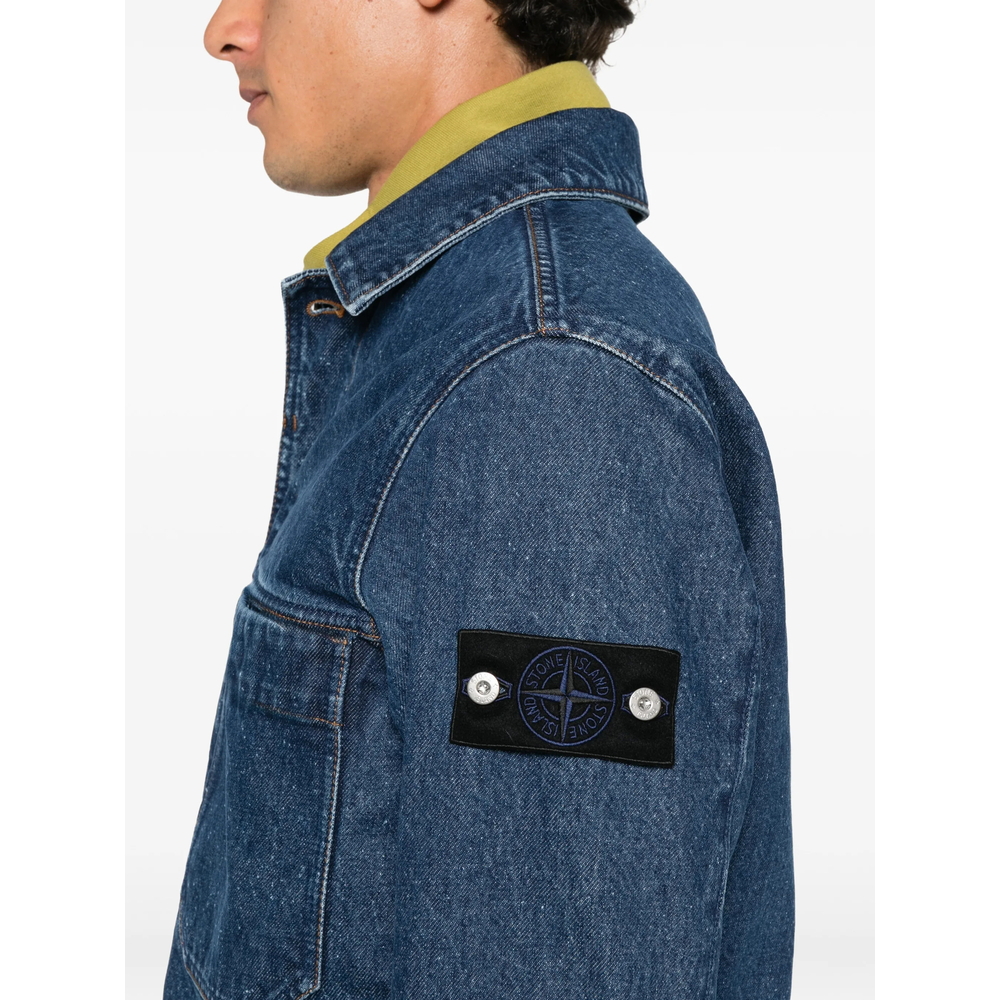 4100006 Indigo Denim-Medium Grainy Wash Jacket