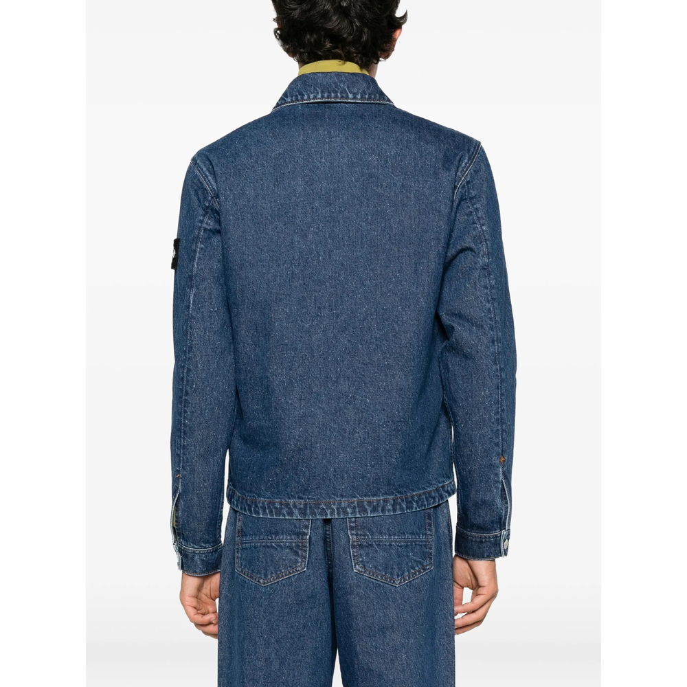 4100006 Indigo Denim-Medium Grainy Wash Jacket