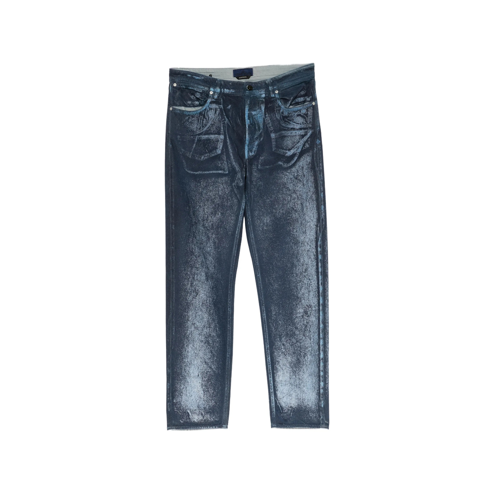 Hand-Sprayed Reflective Light Bull Jeans