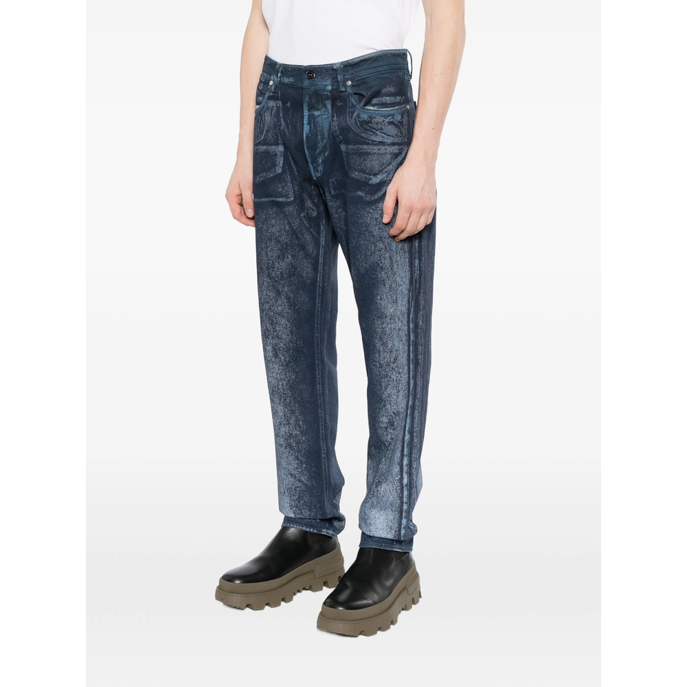 Hand-Sprayed Reflective Light Bull Jeans