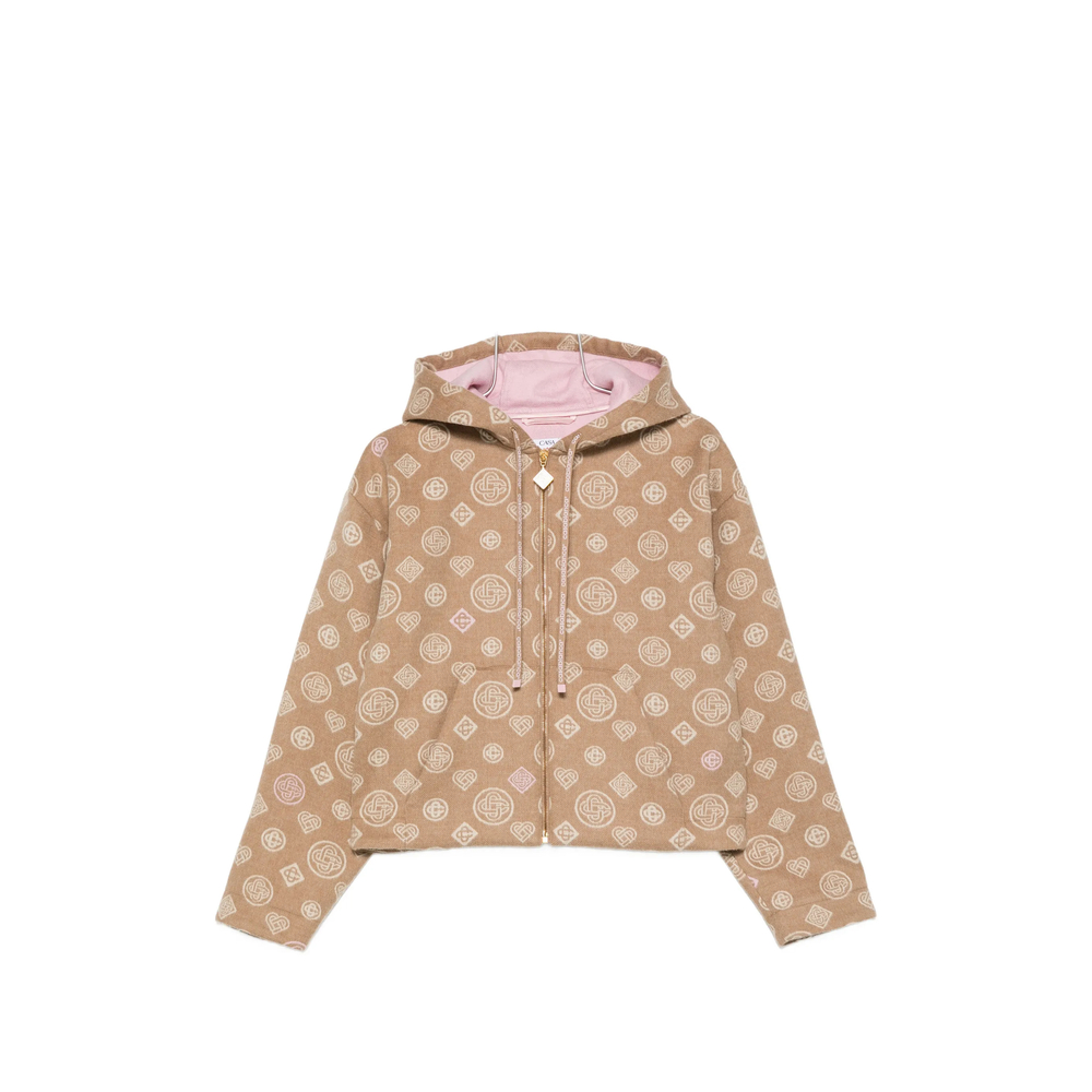 Casablanca Hooded Jacket In Brown