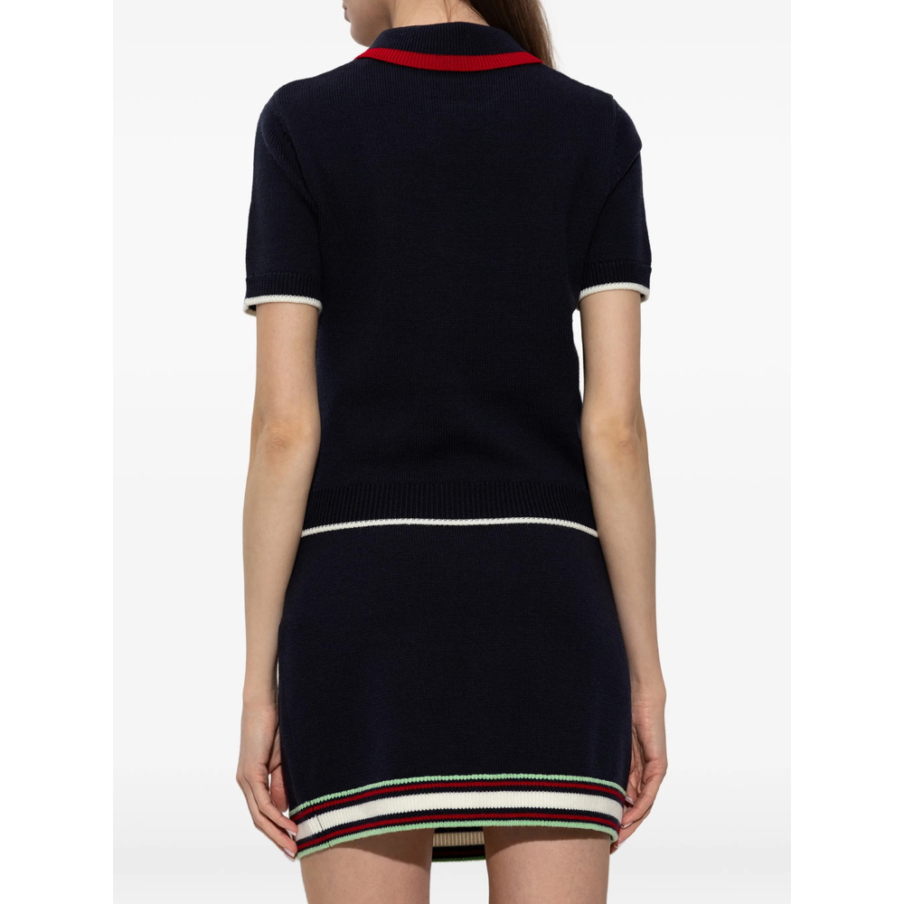 Logo-Embroidered Zip-Up Polo