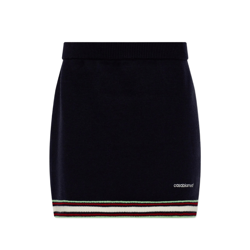Striped-Trim Skirt