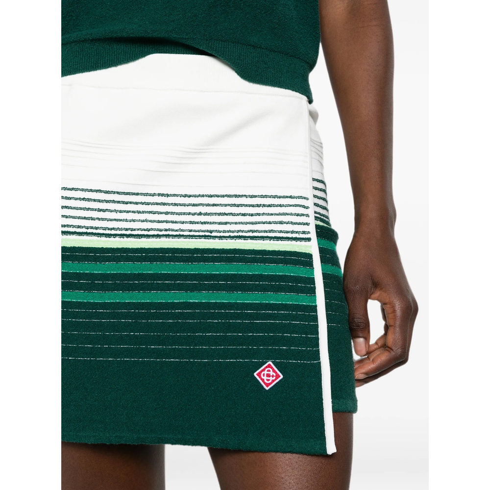 Striped Wrap-Front Mini