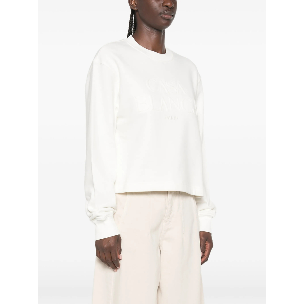 Logo-Embroidered Crew-Neck Sweater