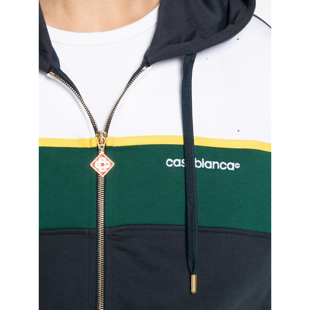 Panelled Zip-Up Hoodie