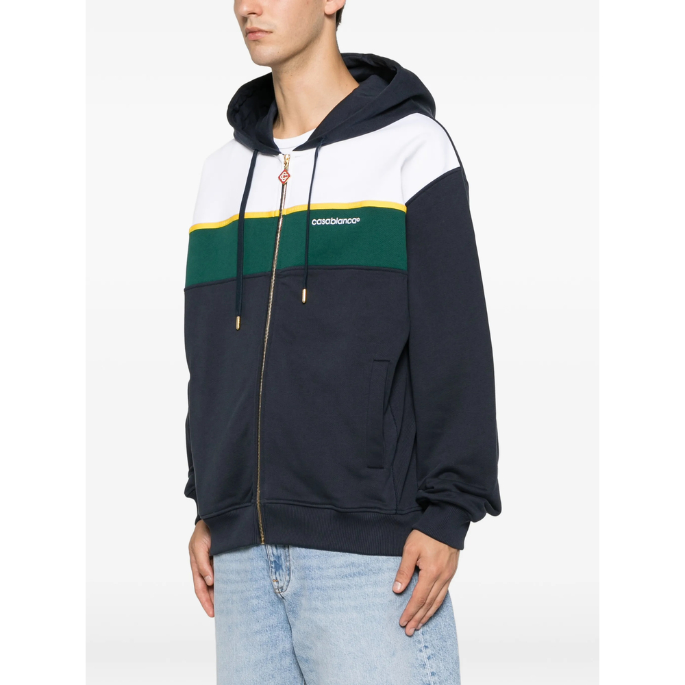 Panelled Zip-Up Hoodie