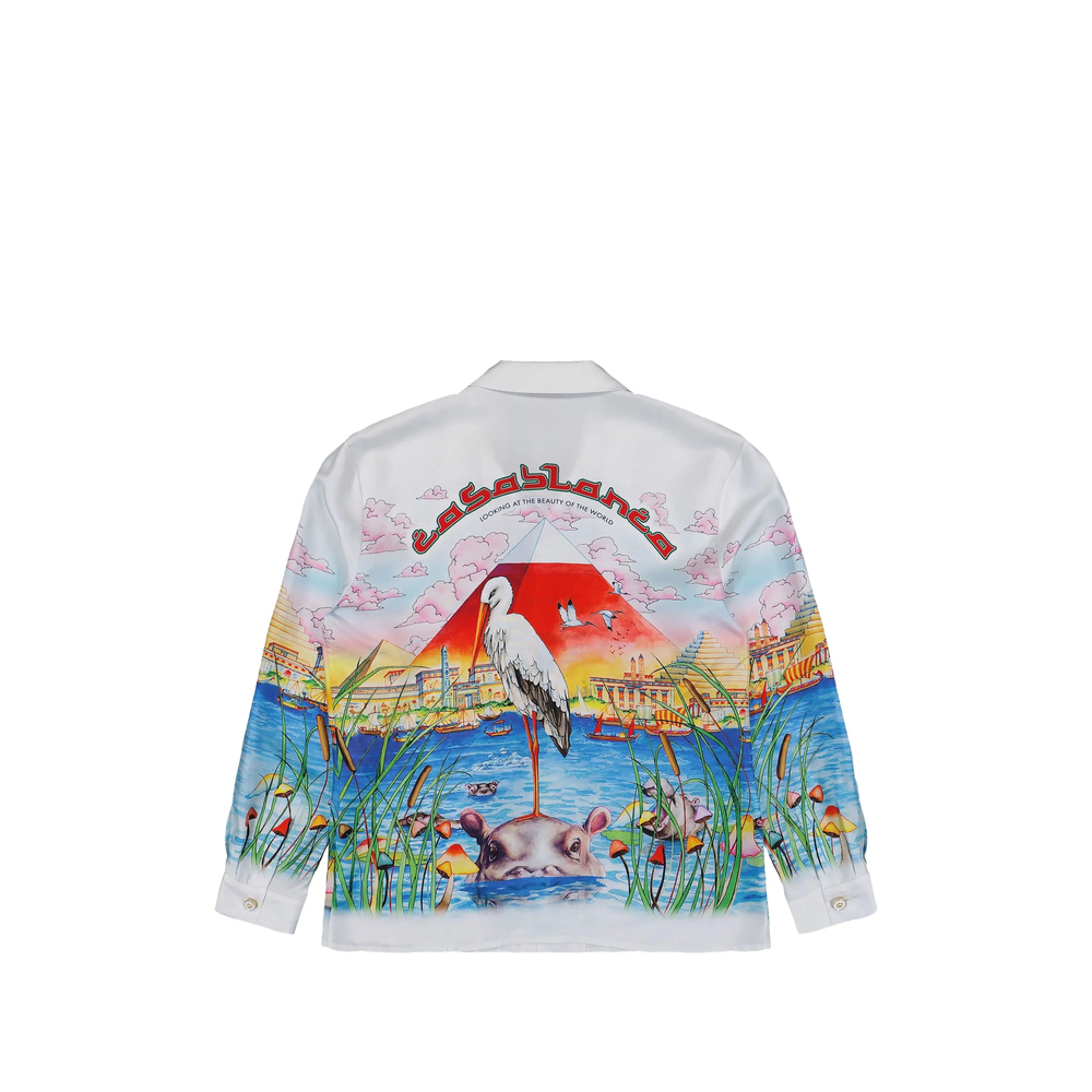 Egypt As It Was Cuban-Collar Shirt