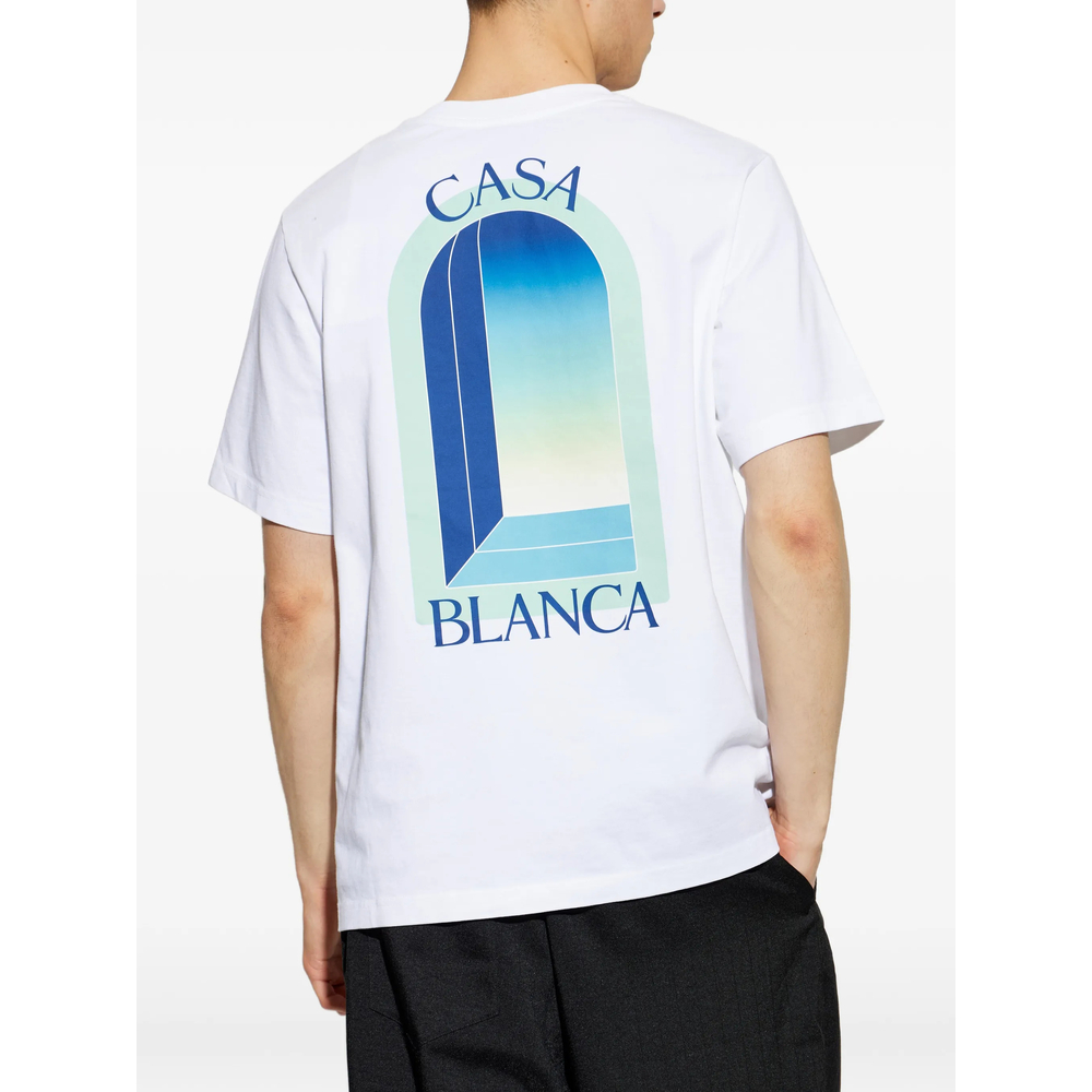 White & Mint L'Arche Short Sleeve T-Shirt