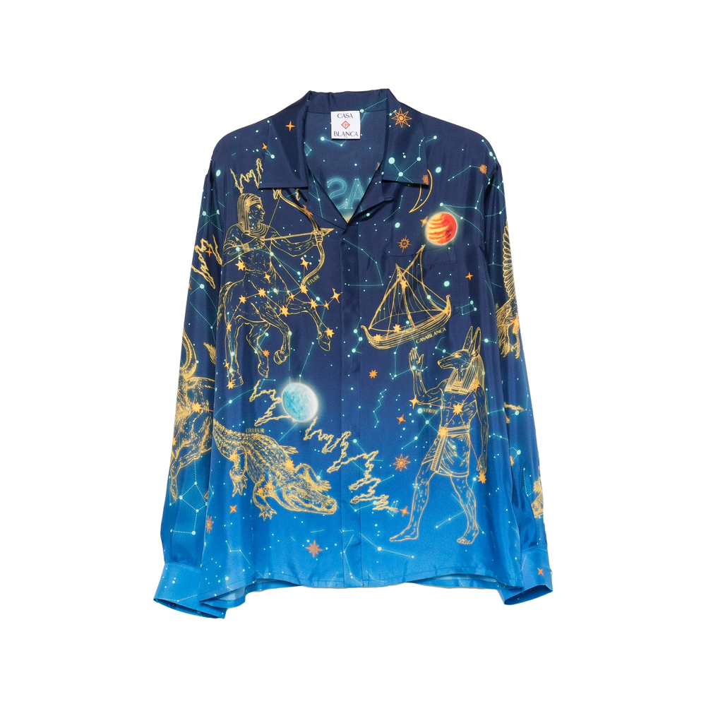 Casablanca Constellation-print Long-sleeve Shirt