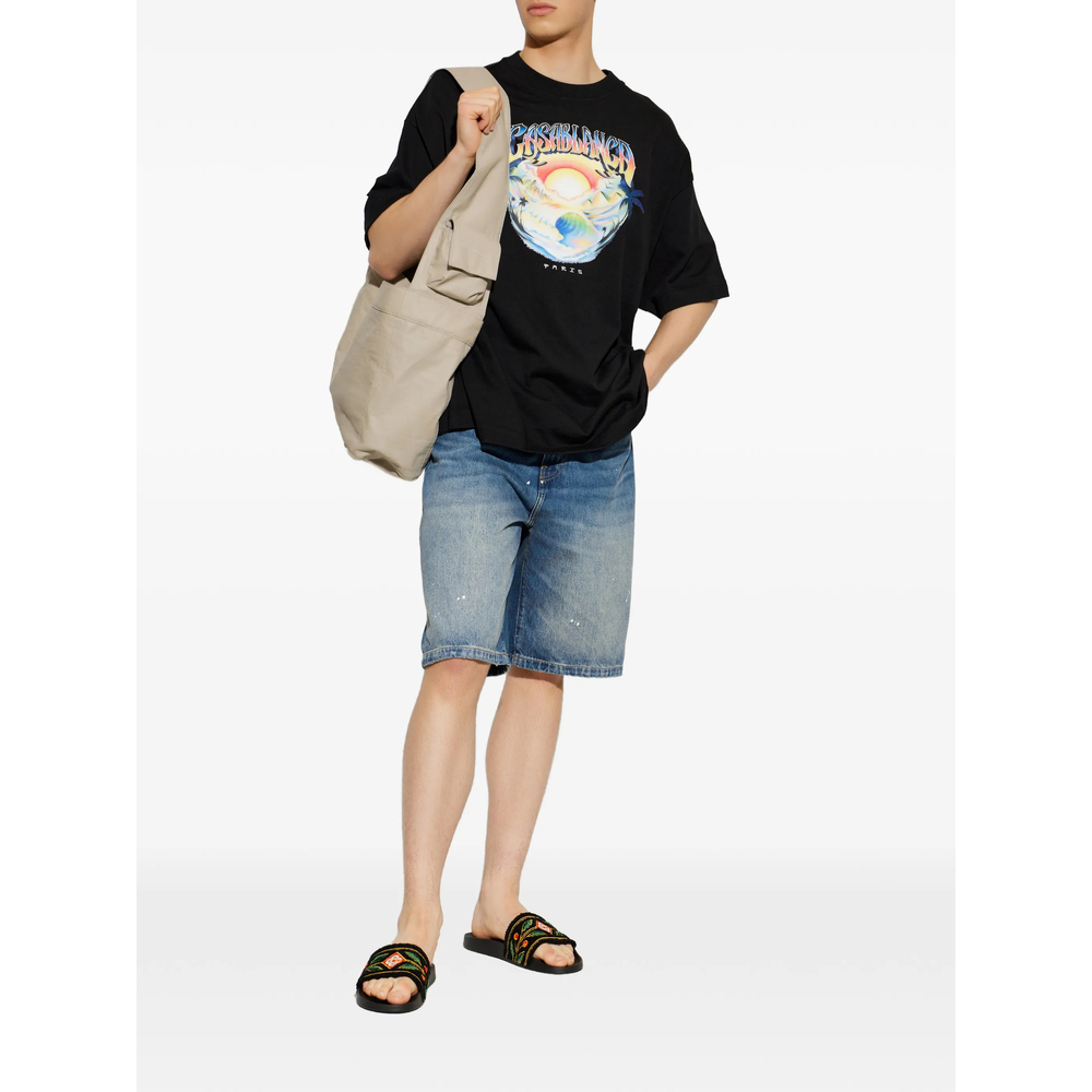 Black Airspray Oversized Short Sleeve T-Shirt