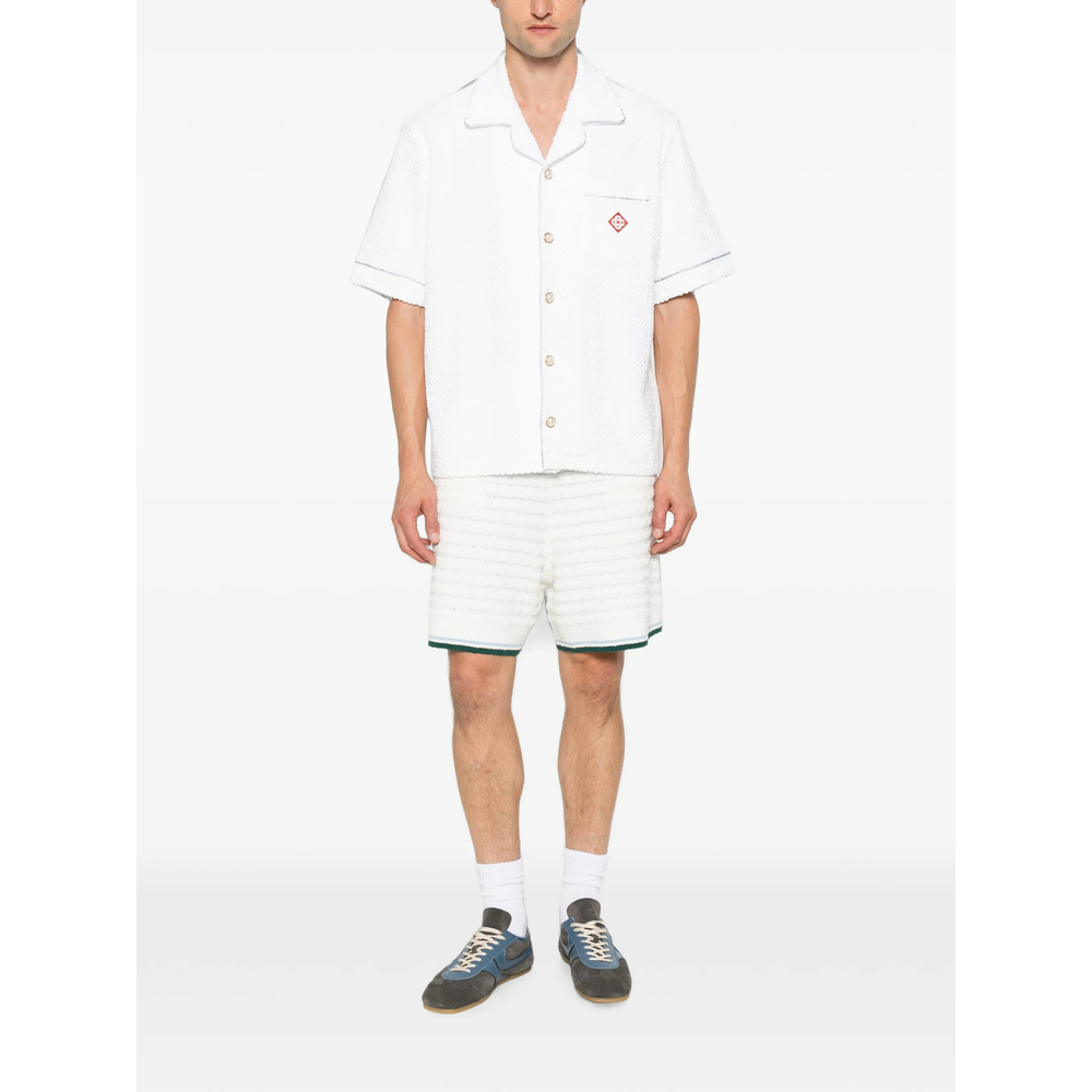 Towelling Monogram Short-Sleeve Shirt