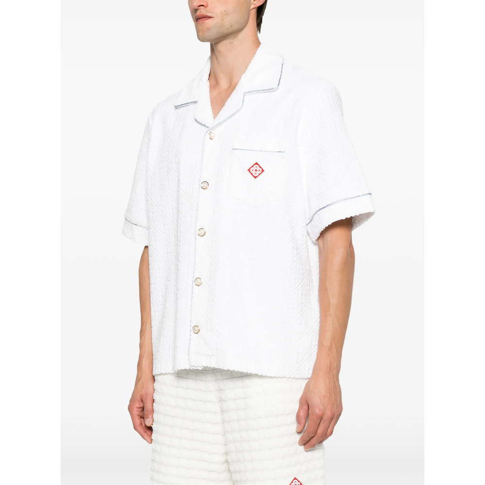 Towelling Monogram Short-Sleeve Shirt