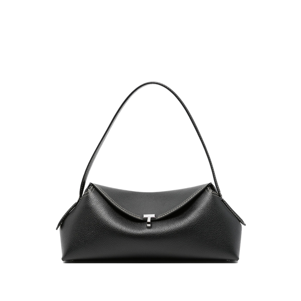 Toteme T-lock Grained-leather Shoulder Bag