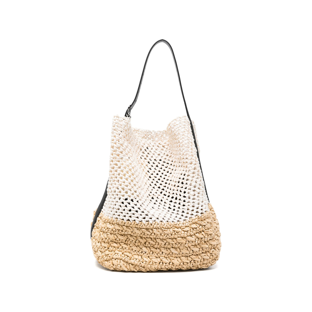 Toteme Belted Paper Raffia Tote Bag