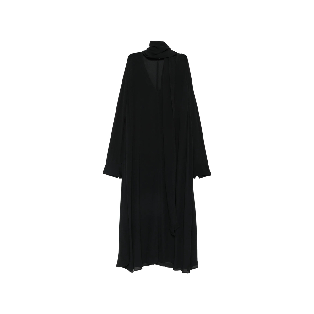 Toteme Scarf-detail Long-sleeve Midi Dress