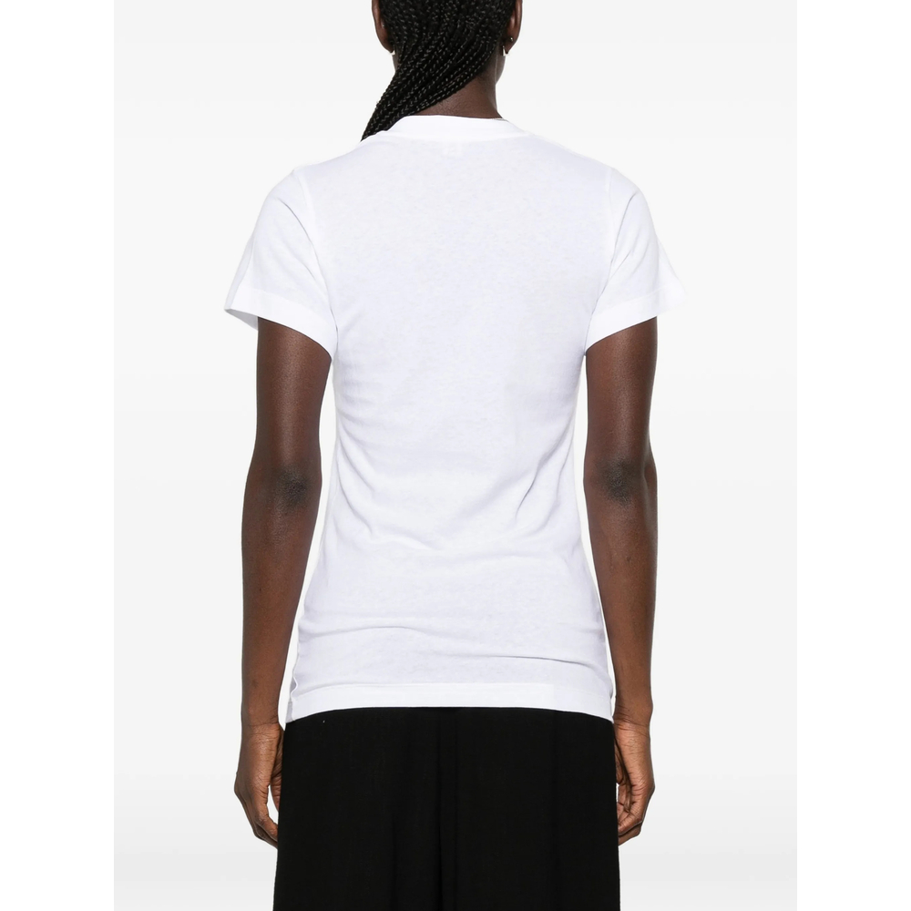 Wide-Ribbed V-Neck T-Shirt