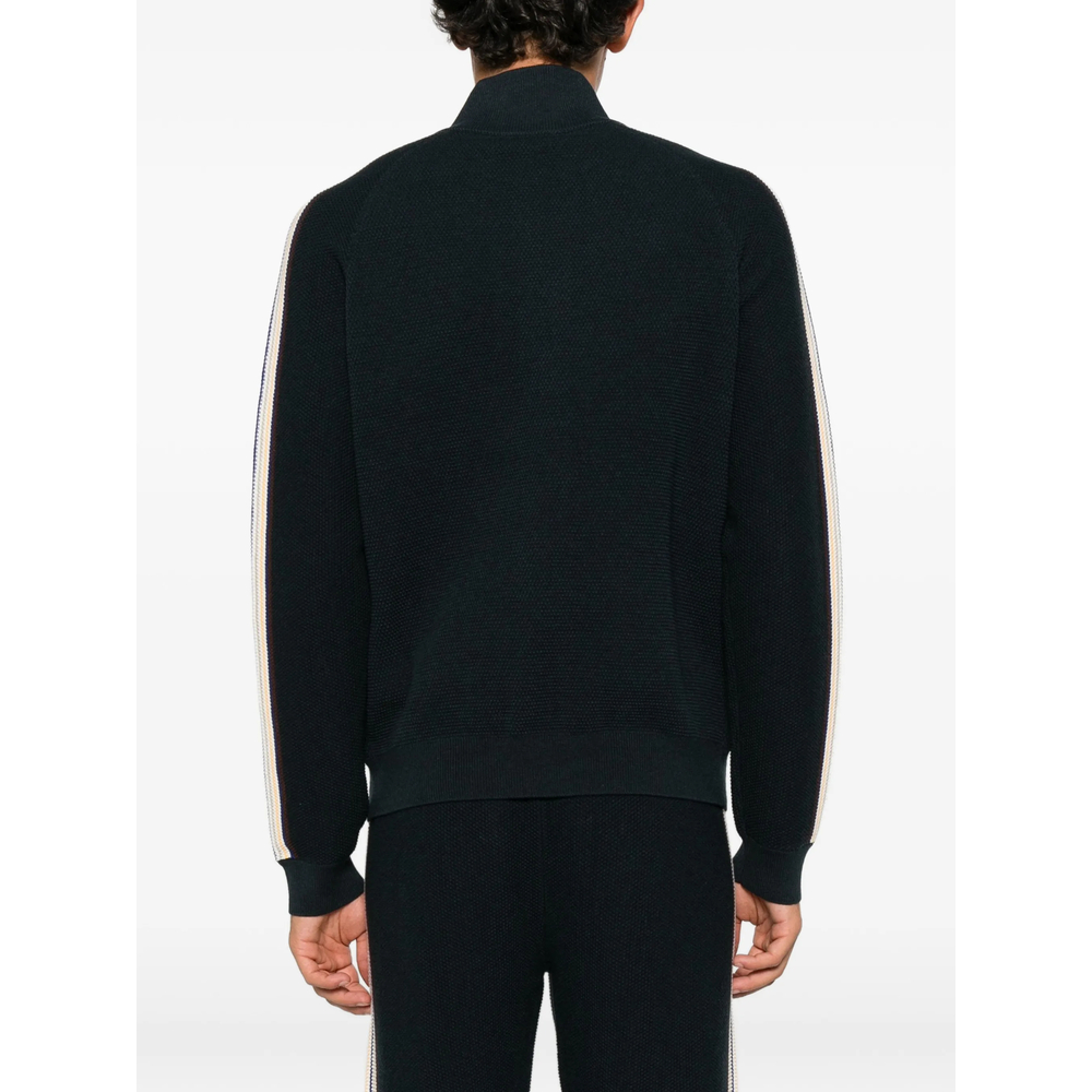 Logo-Patch Zip-Up Sweater