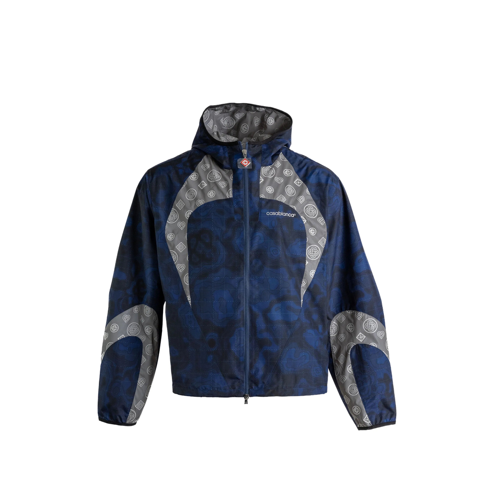 Heatmap-Print Hooded Jacket