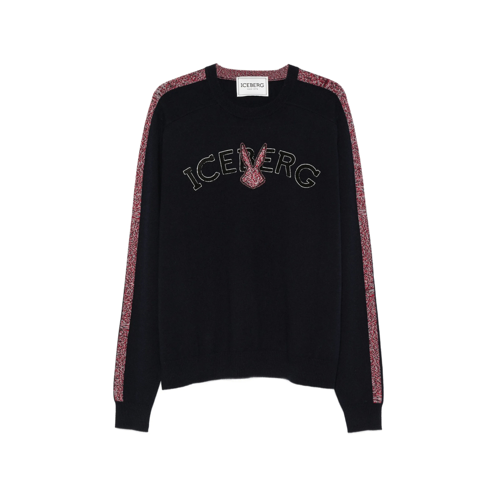Logo-Embroidered Side-Stripe Sweater