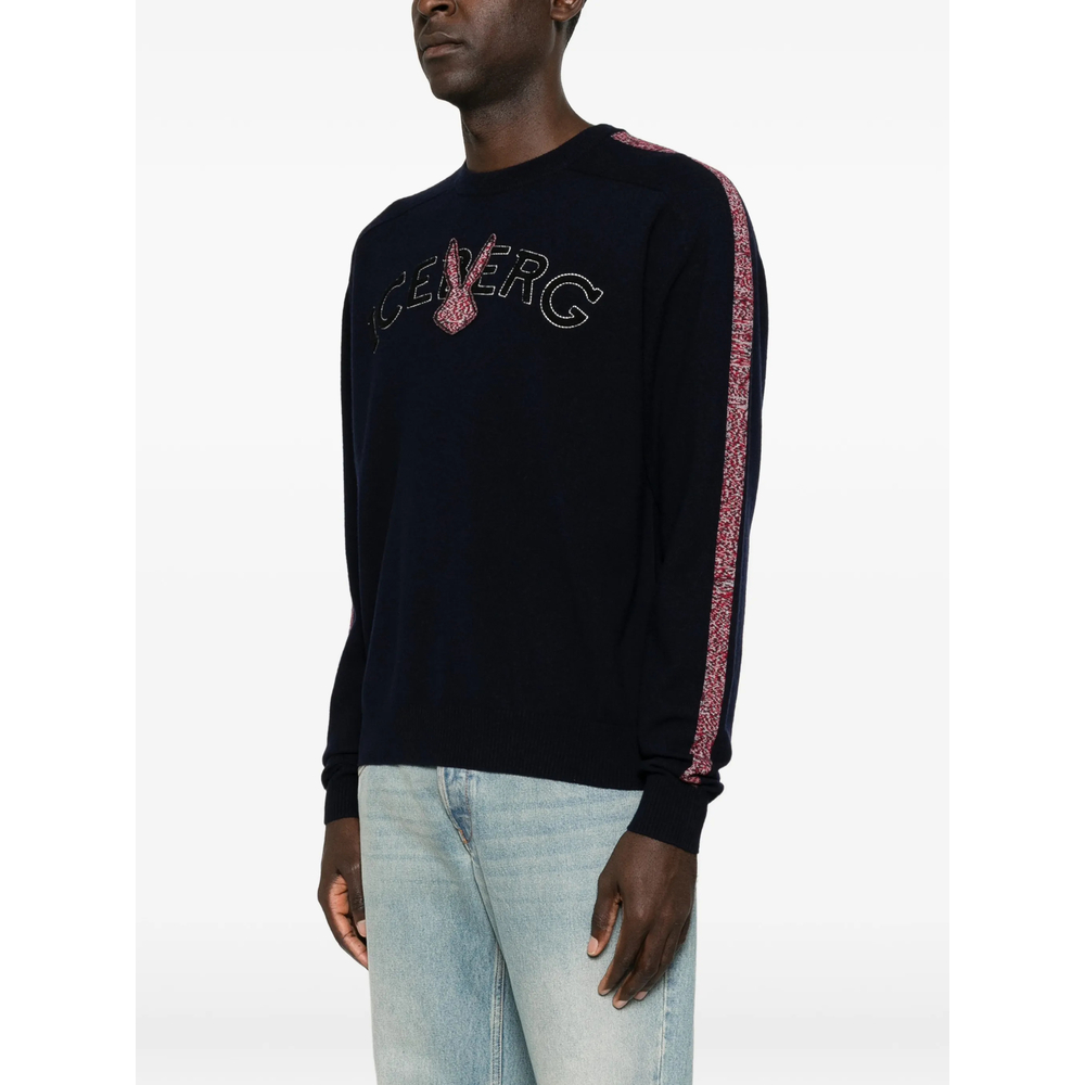 Logo-Embroidered Side-Stripe Sweater