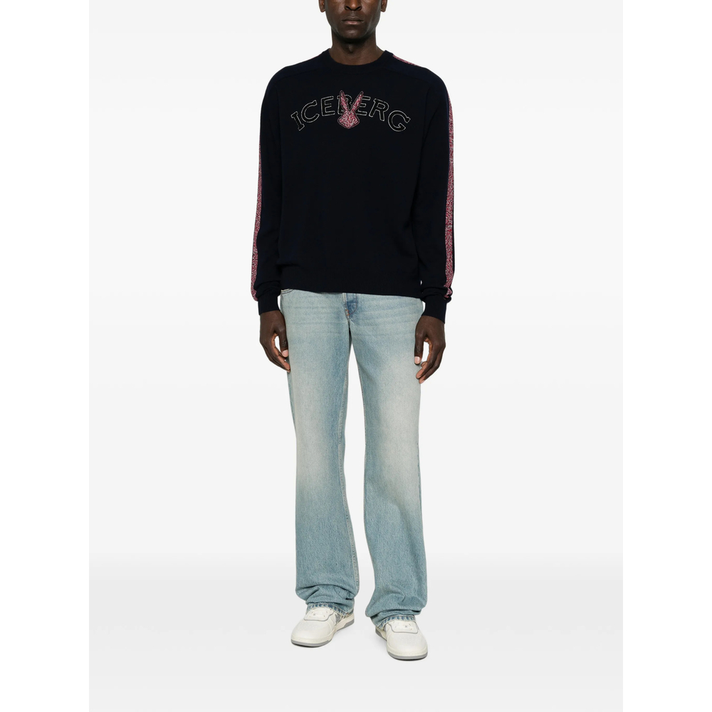 Logo-Embroidered Side-Stripe Sweater