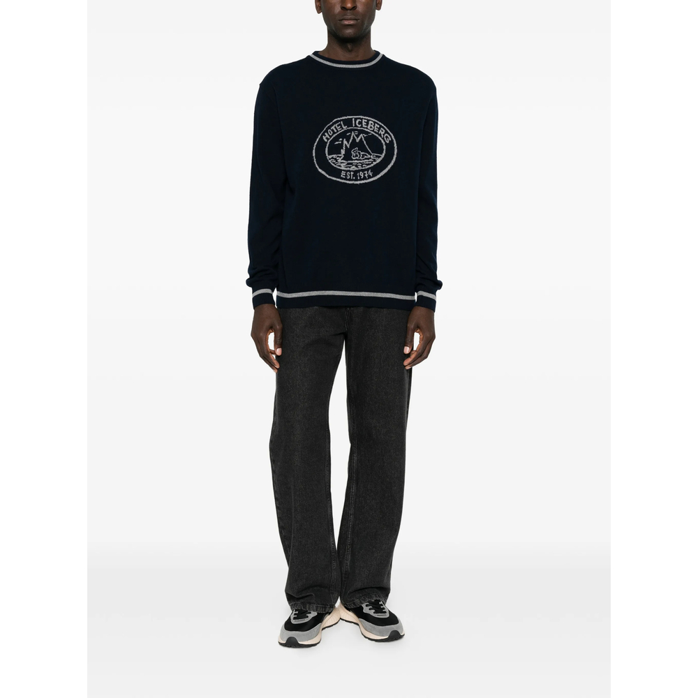 Logo-Intarsia Tipped Sweater