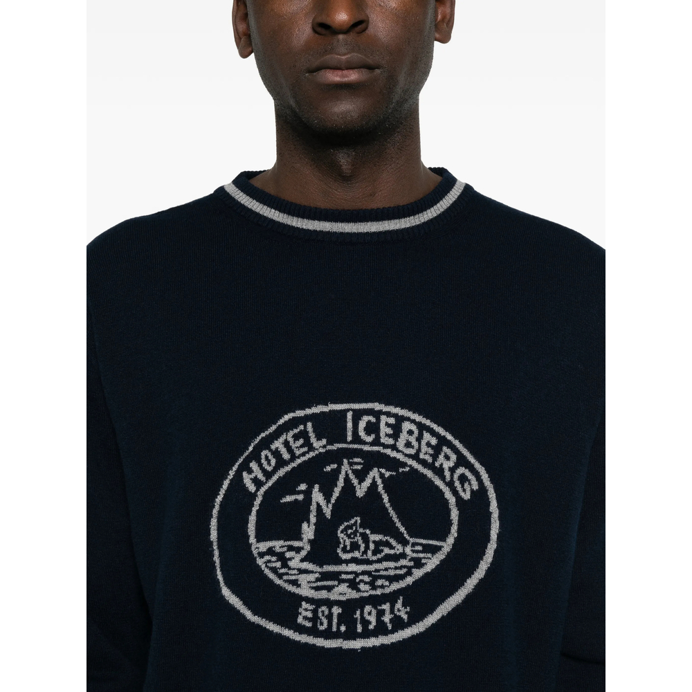 Logo-Intarsia Tipped Sweater