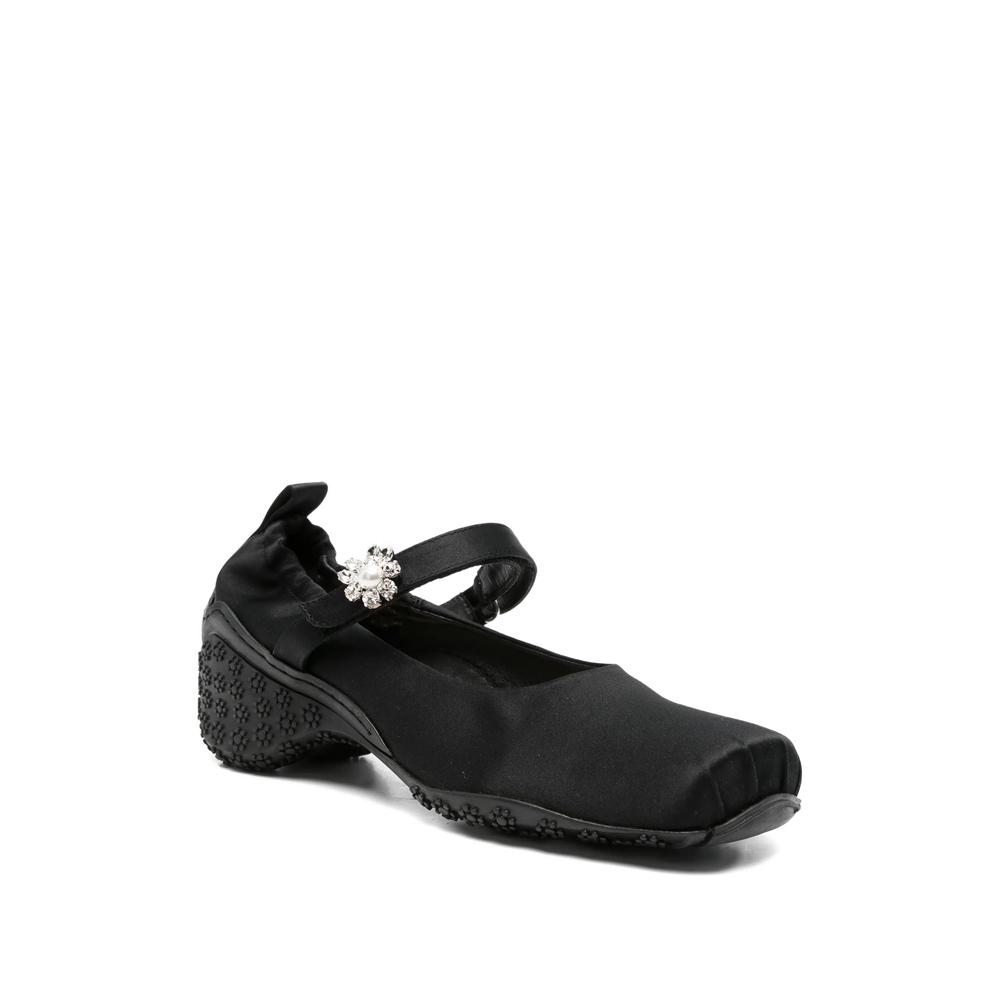 Embellishment-Strap Ballet Sneakers