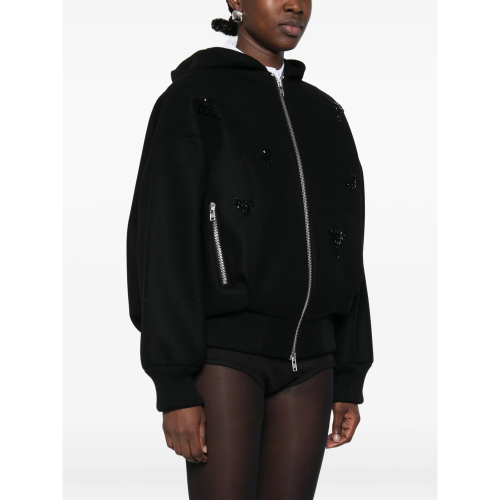 Crystal-Embellished Sailor-Collar Jacket