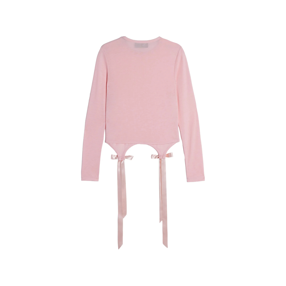 Bow-Detail Long-Sleeve T-Shirt
