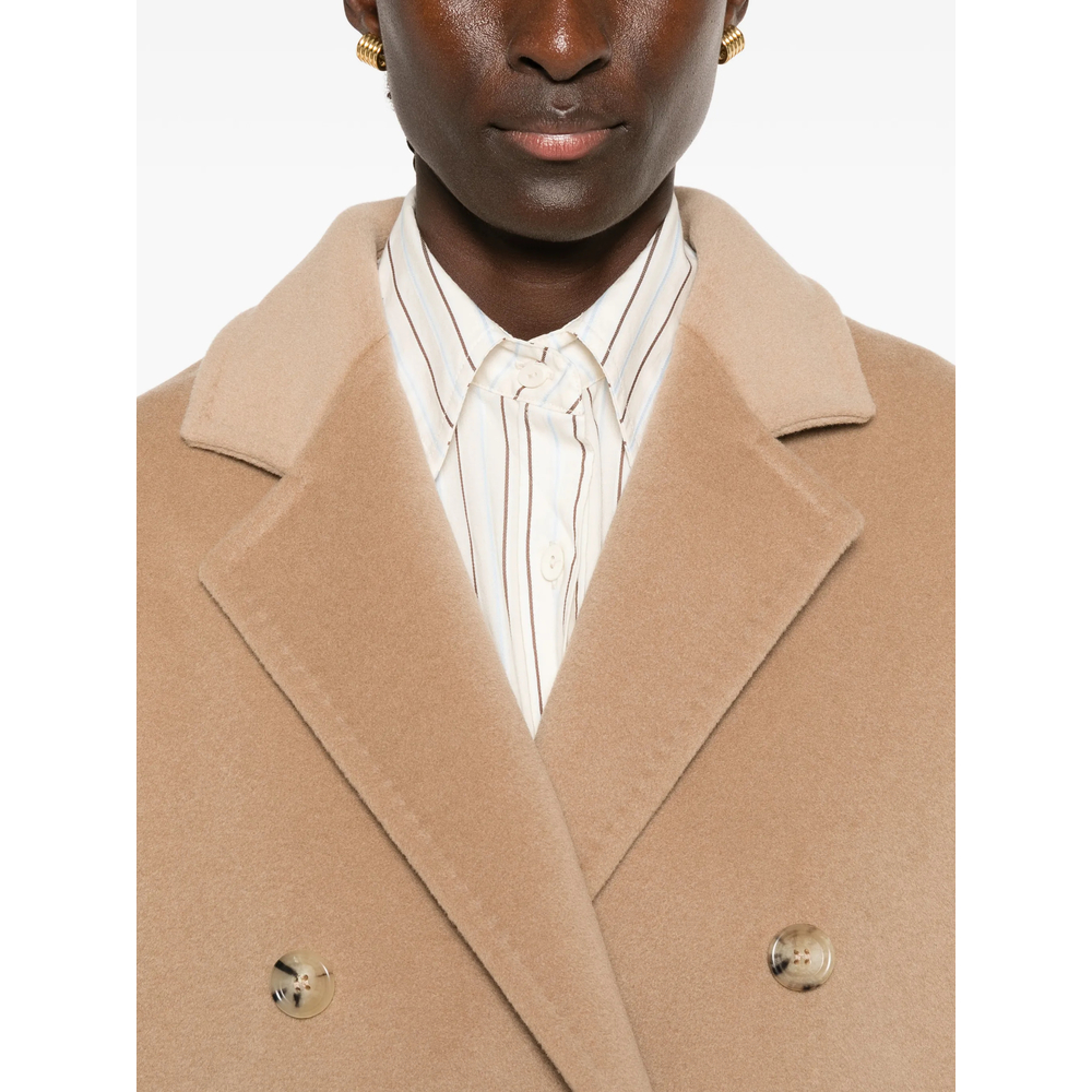 Double-Breasted Notched-Lapel Coat