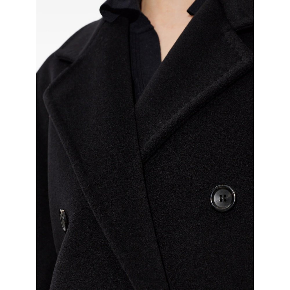 Rebus Notch-Lapel Double-Breasted Coat