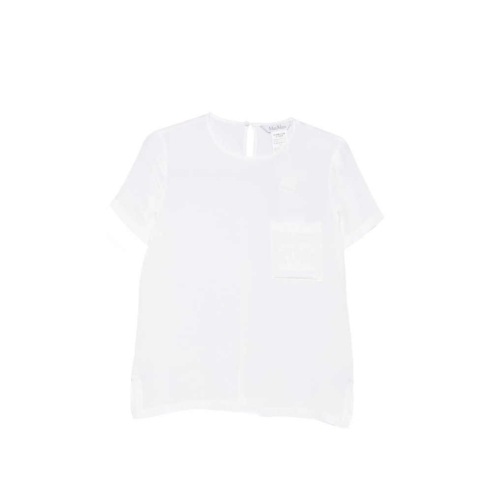Max Mara MxmPagano Embroidered Silk Blouse