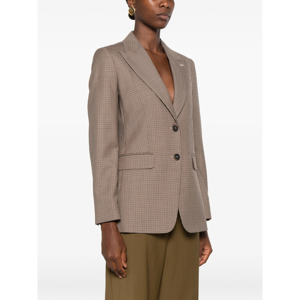Caro Houndstooth-Pattern Tailored Jacket