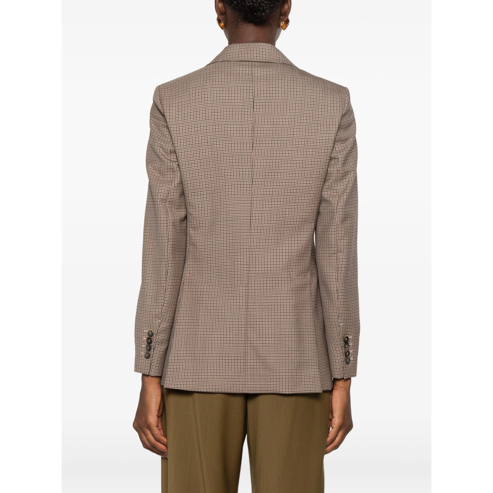 Caro Houndstooth-Pattern Tailored Jacket