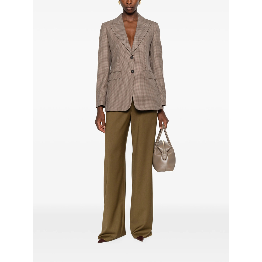 Caro Houndstooth-Pattern Tailored Jacket