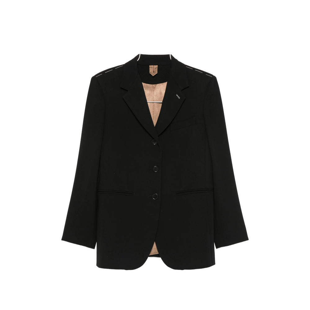 Max Mara Lampada Single-breasted Blazer In Black