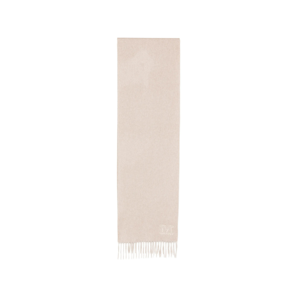 Max Mara Wsdalia Logo-embroidered Fringed Scarf
