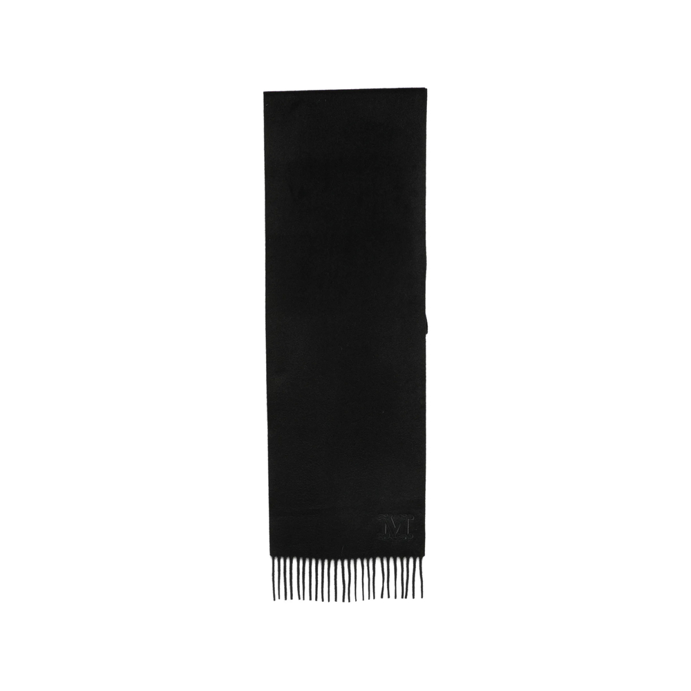 Max Mara Embroidered-logo Cashmere Scarf