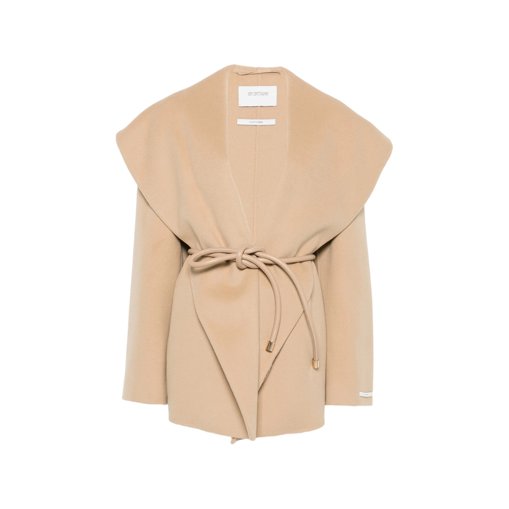 Uguale Belted Shawl-Collar Jacket