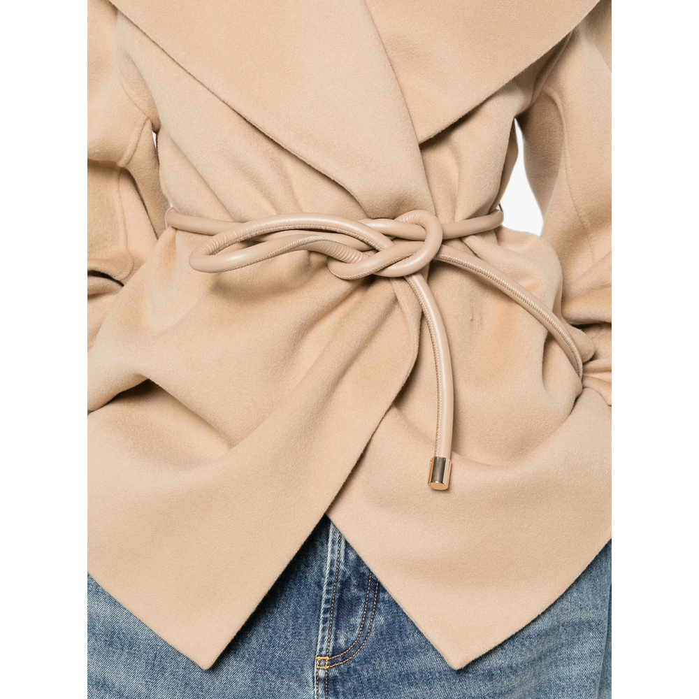 Uguale Belted Shawl-Collar Jacket