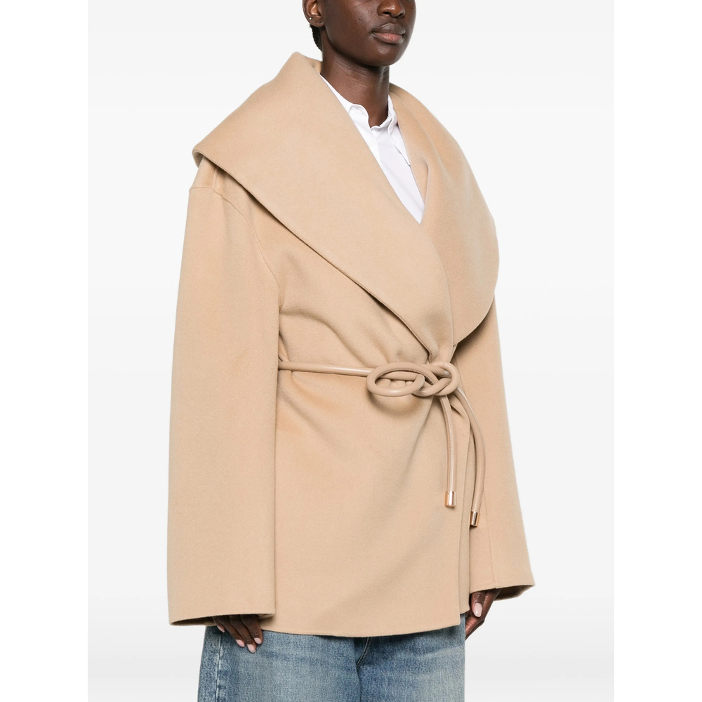 Uguale Belted Shawl-Collar Jacket