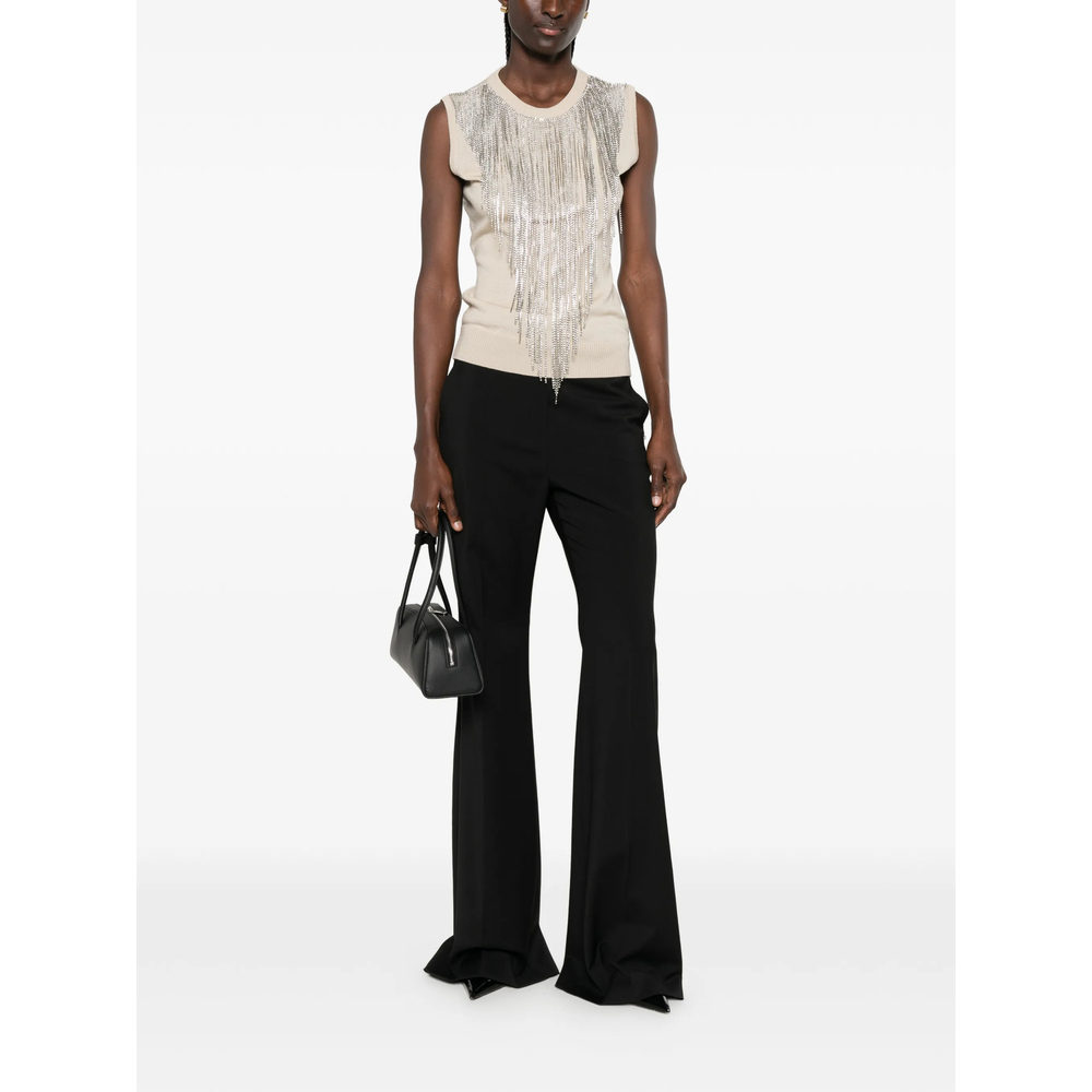 Fringed Crystal-Embellished Top