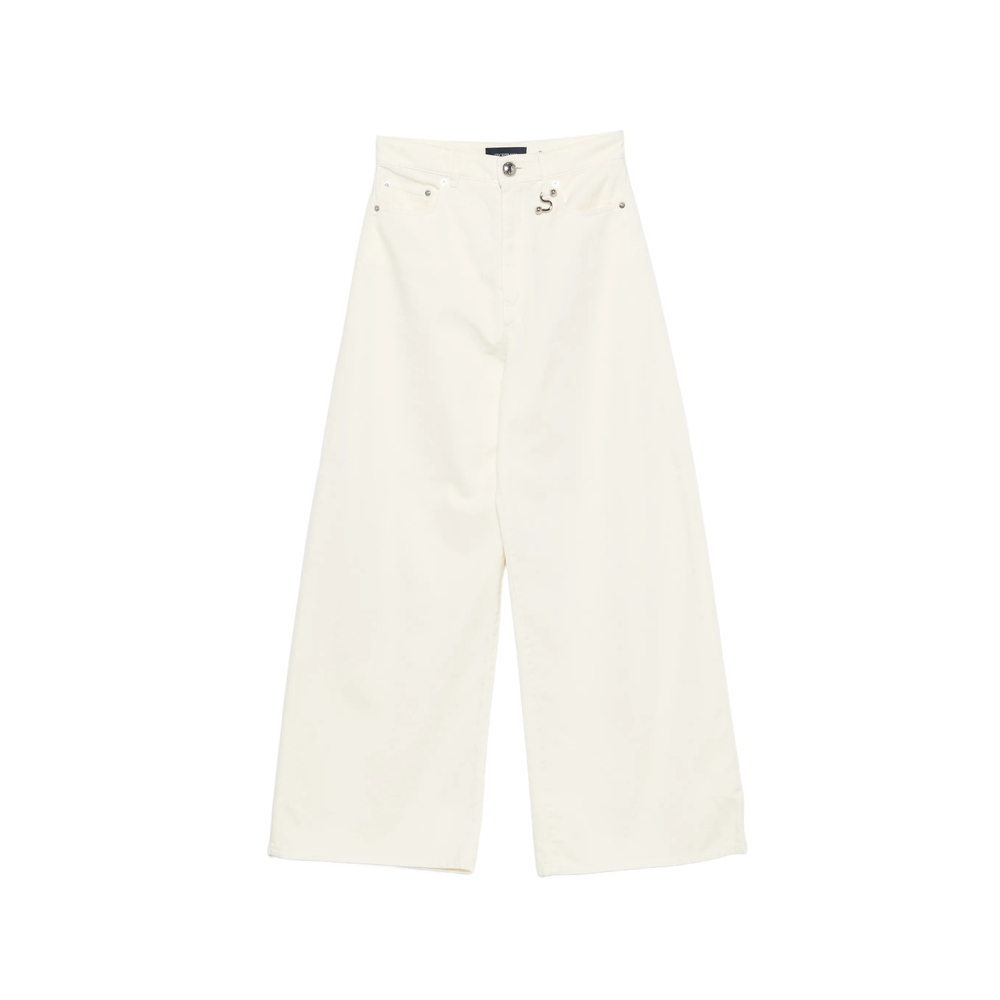 Sportmax Logo-patch Wide-leg Jeans