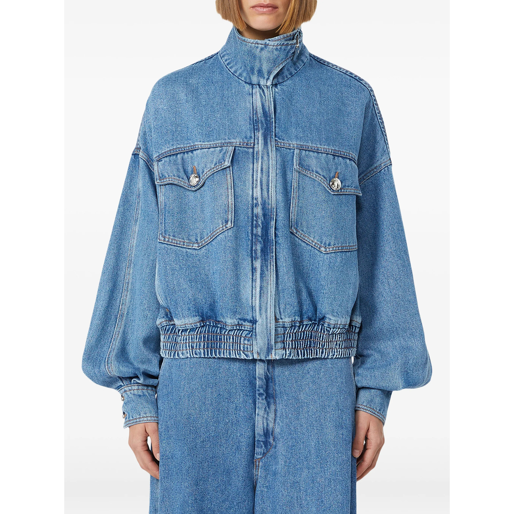 Elasticated-Waist Denim Jacket